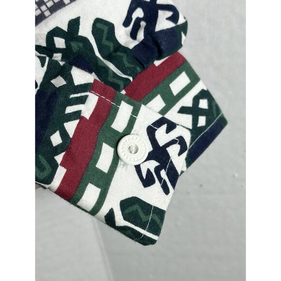 Roper Vintage Southwestern Aztec Shirt Woman Small USA Long Sleeve Cotton - Picture 4 of 11